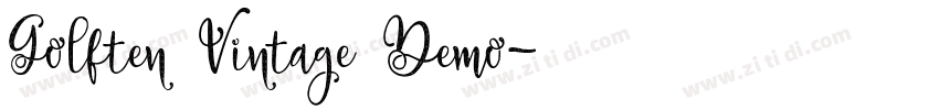 Golften Vintage Demo字体转换